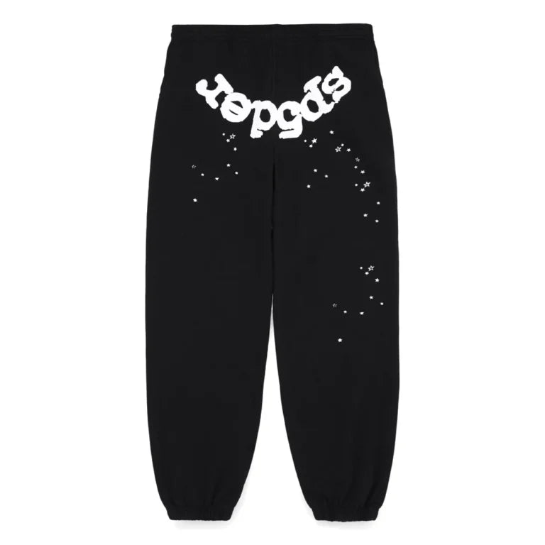 Sp5der OG Web Tracksuit Black White